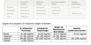 D Vitamini Referans Aral